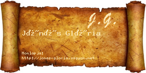 Jónás Glória névjegykártya