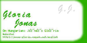 gloria jonas business card